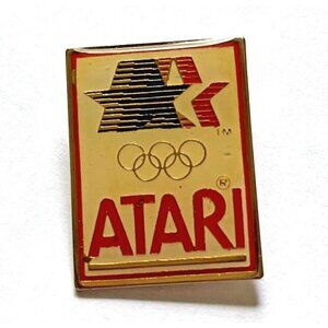 Atari 1980 Los Angeles Olympic Committee Pin Hat Lapel Summer Games Official